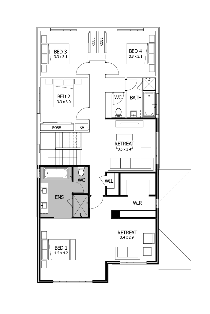 30 First Floor Floorplan (Build over garage)