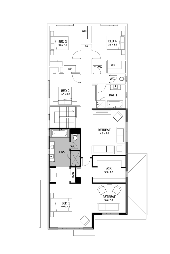 38 First Floor Floorplan (Build over garage)