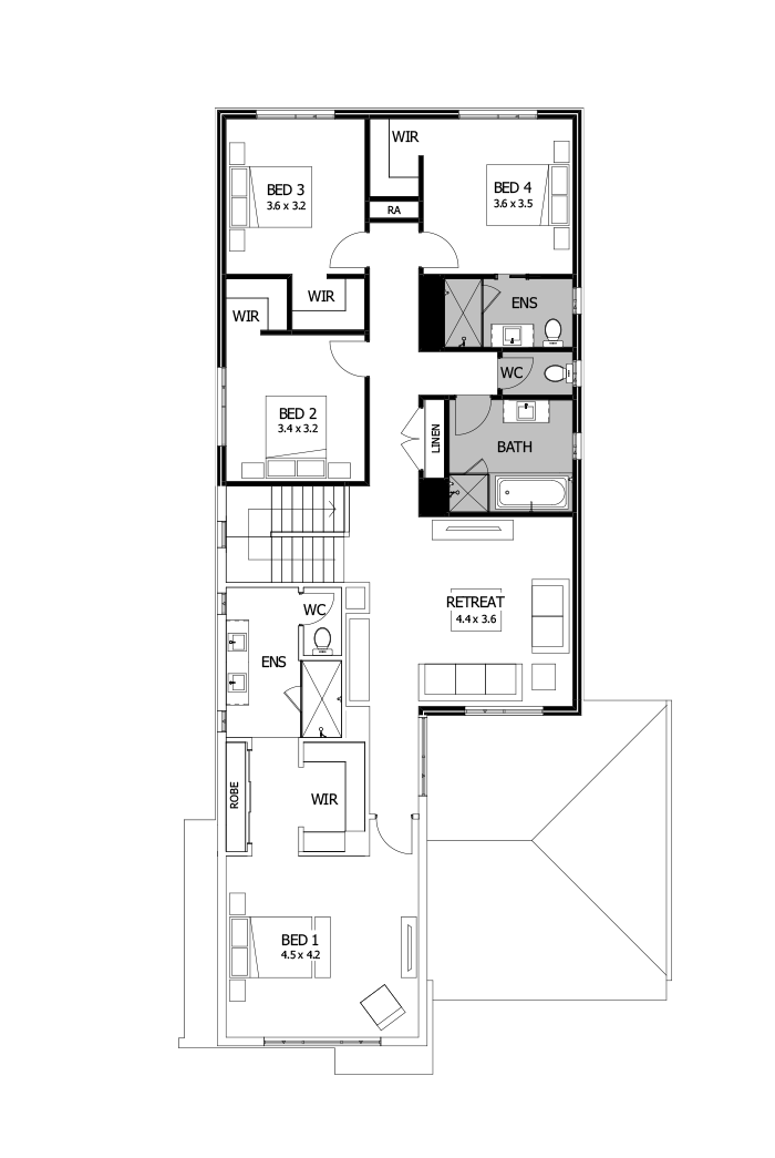 38 First Floor Floorplan (Additional ensuite)