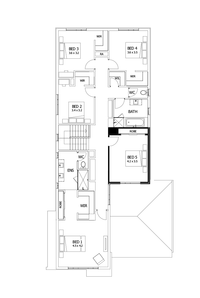 38 First Floor Floorplan (5th bedroom)
