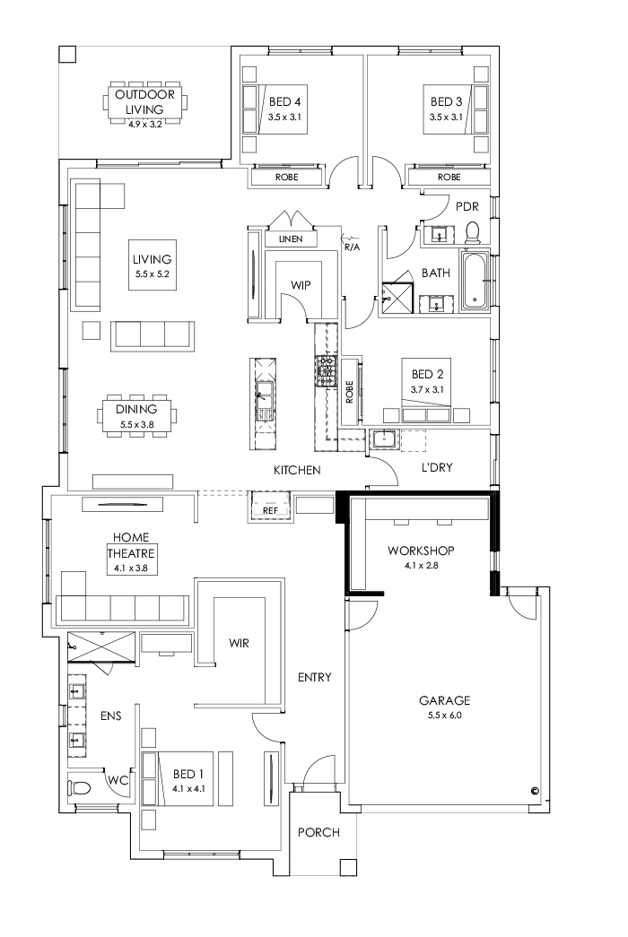32  Floor Floorplan (Workshop - Flipped)