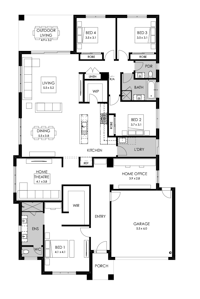 32  Floor Floorplan (Standard - Flipped)
