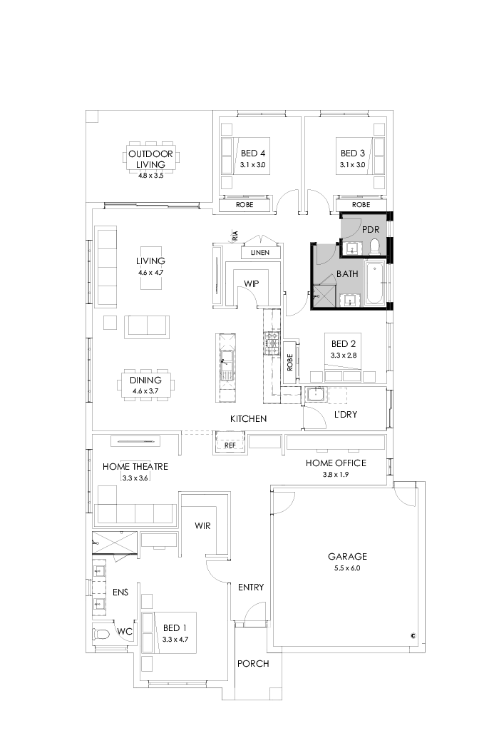 27  Floor Floorplan (Powder room - Flipped)