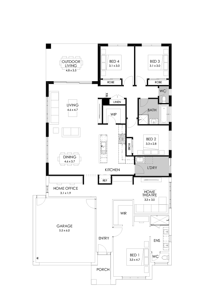 27  Floor Floorplan (Rear flip)