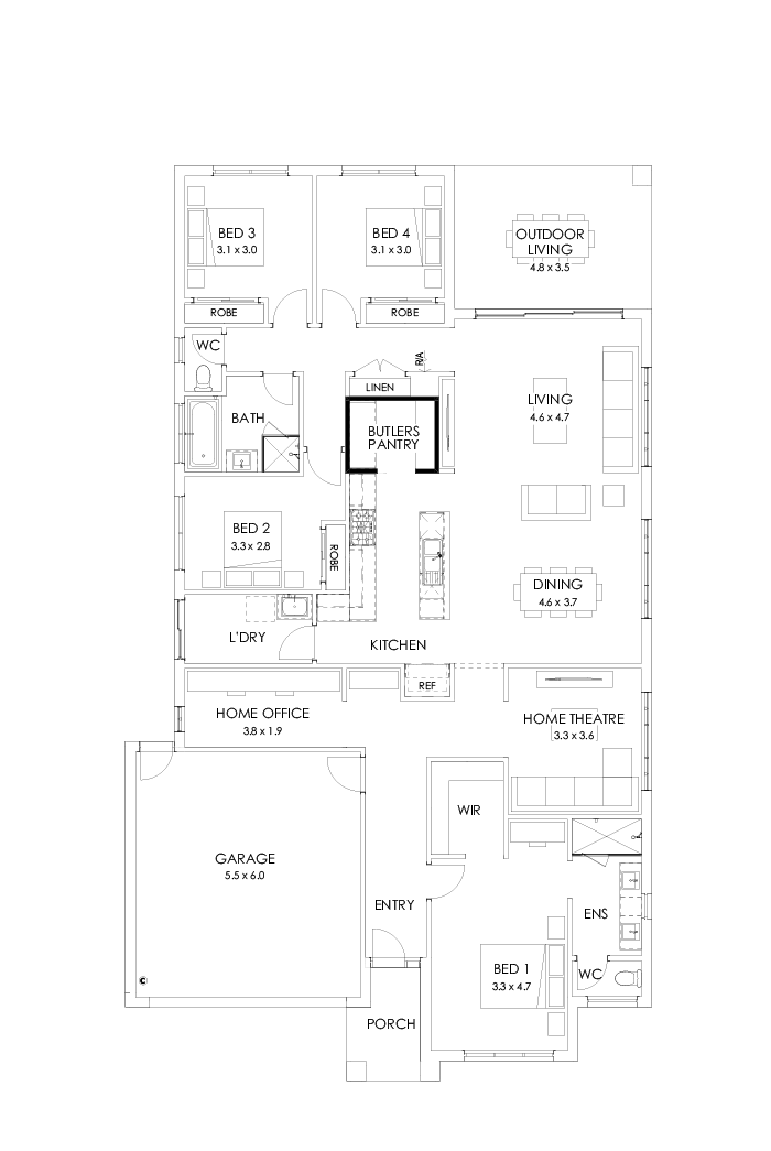 27  Floor Floorplan (Butler's pantry - Included)