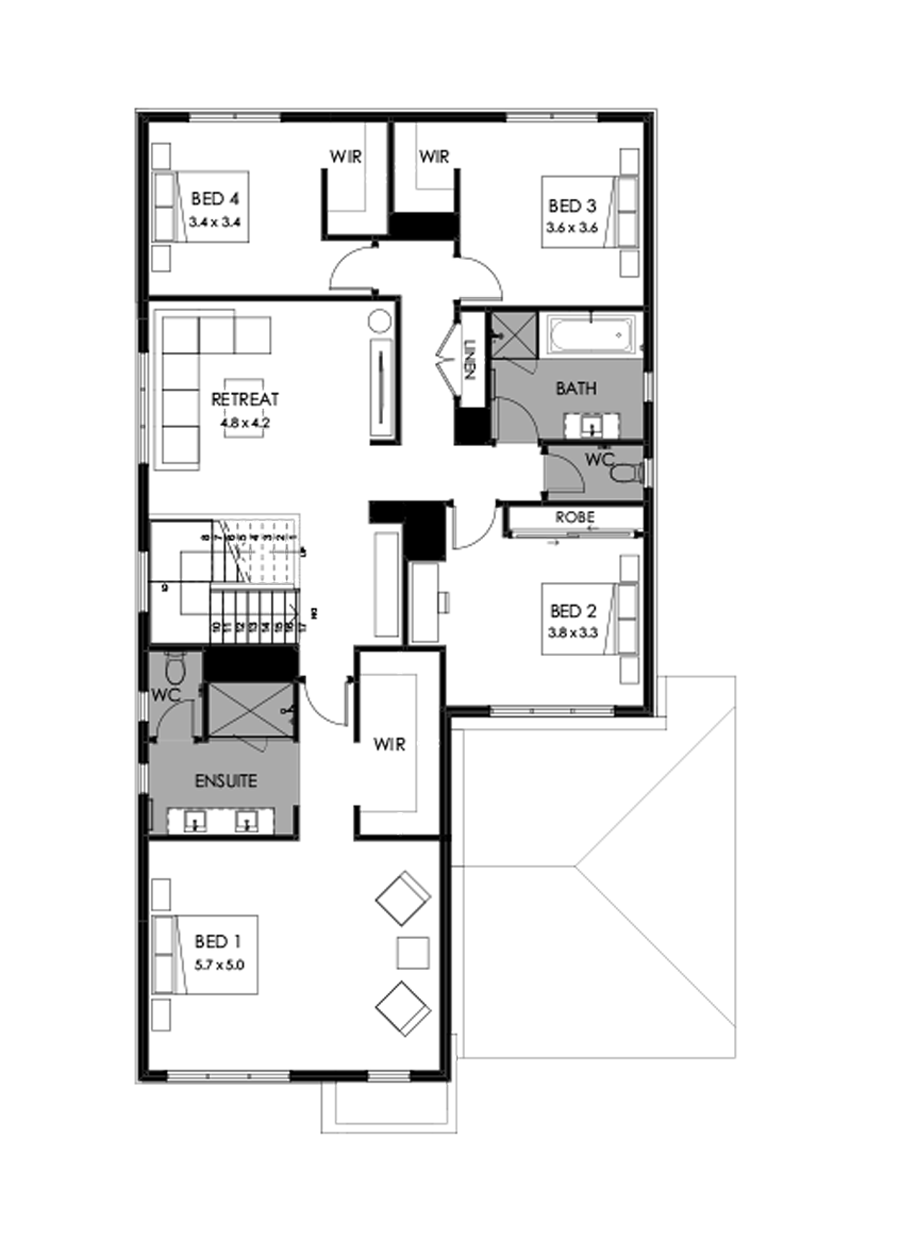 39 First Floor Floorplan (Standard  - Flipped)