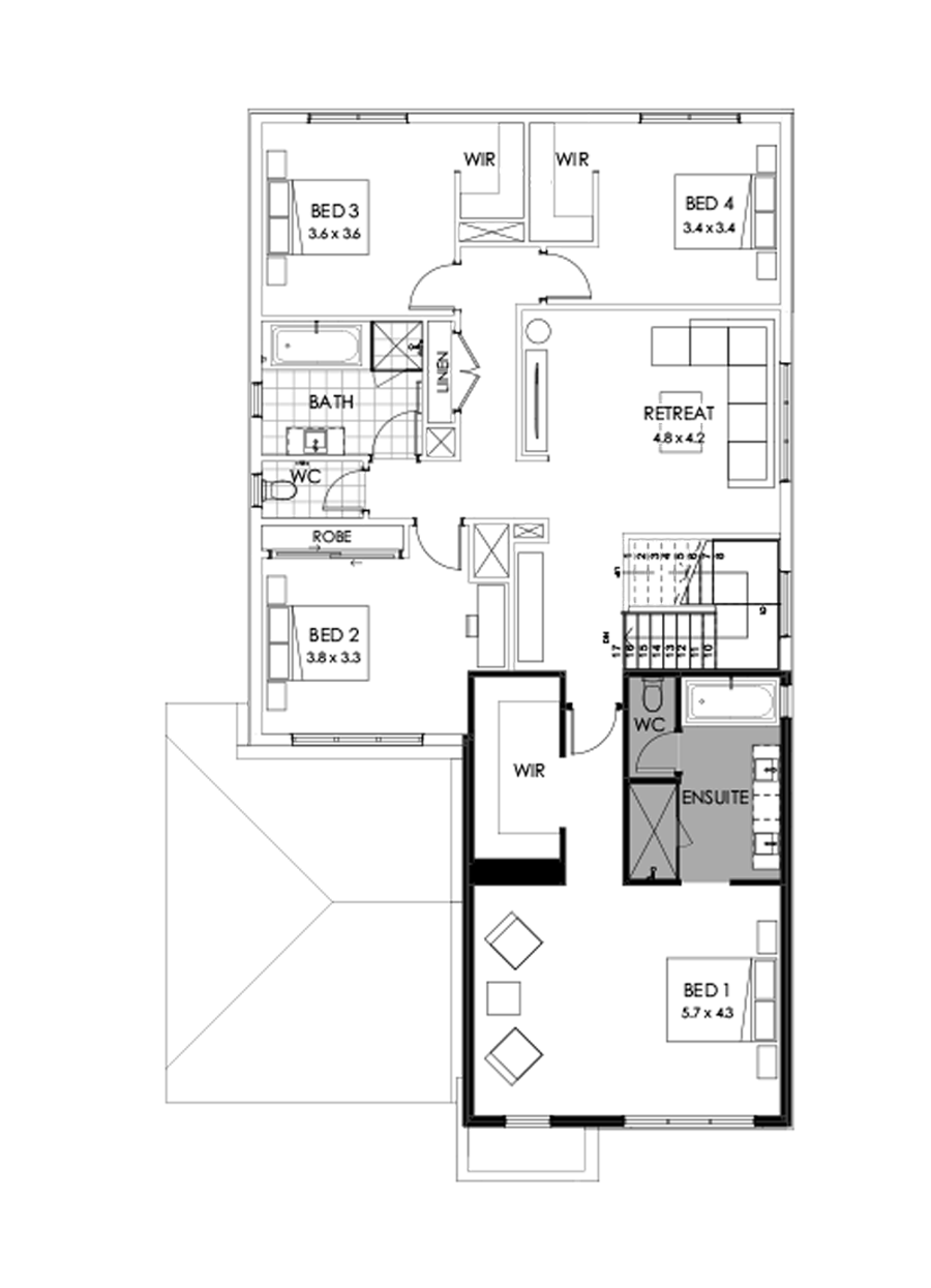 39 First Floor Floorplan (Bath to ensuite)