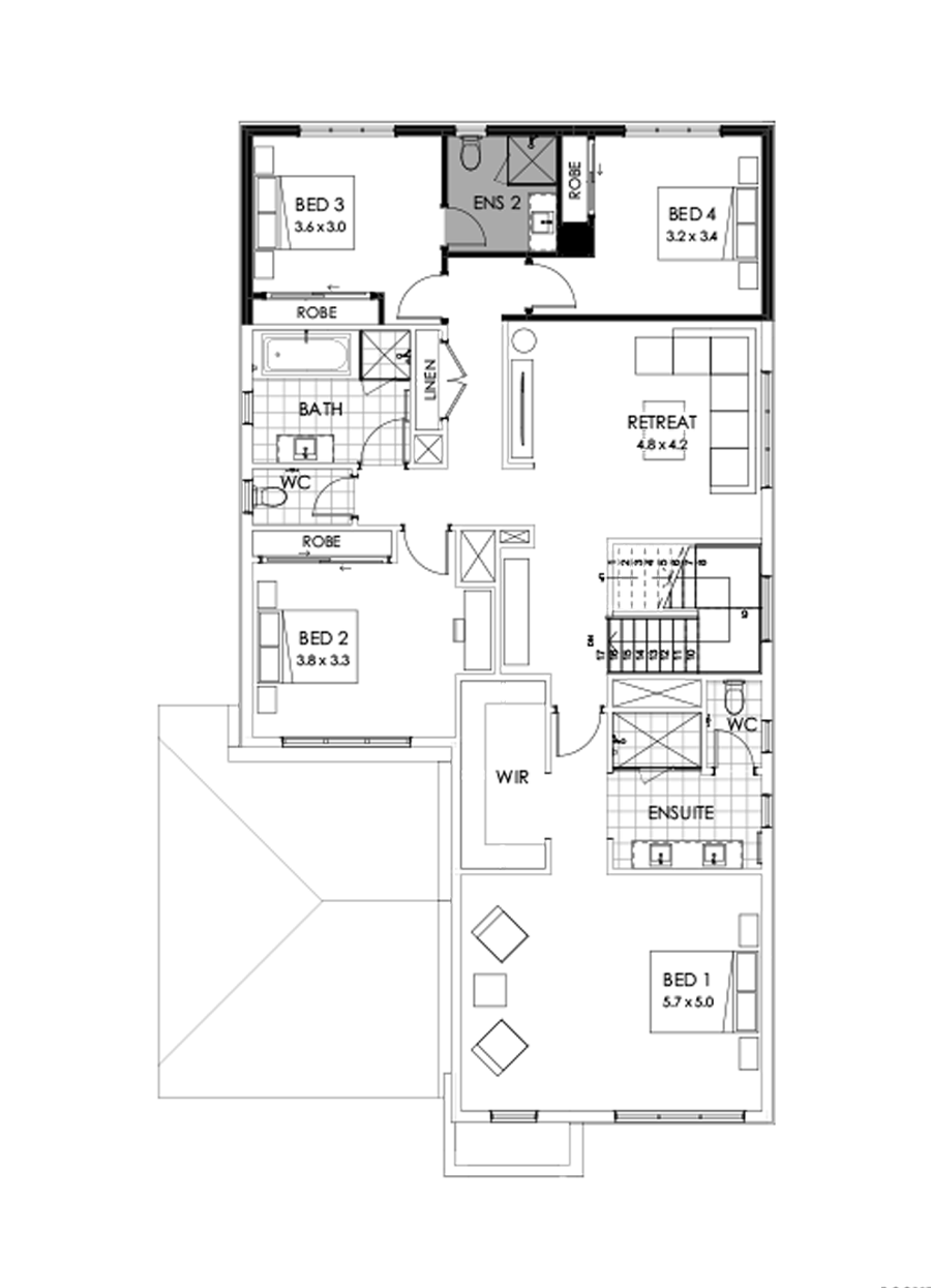 39 First Floor Floorplan (Additional ensuite)