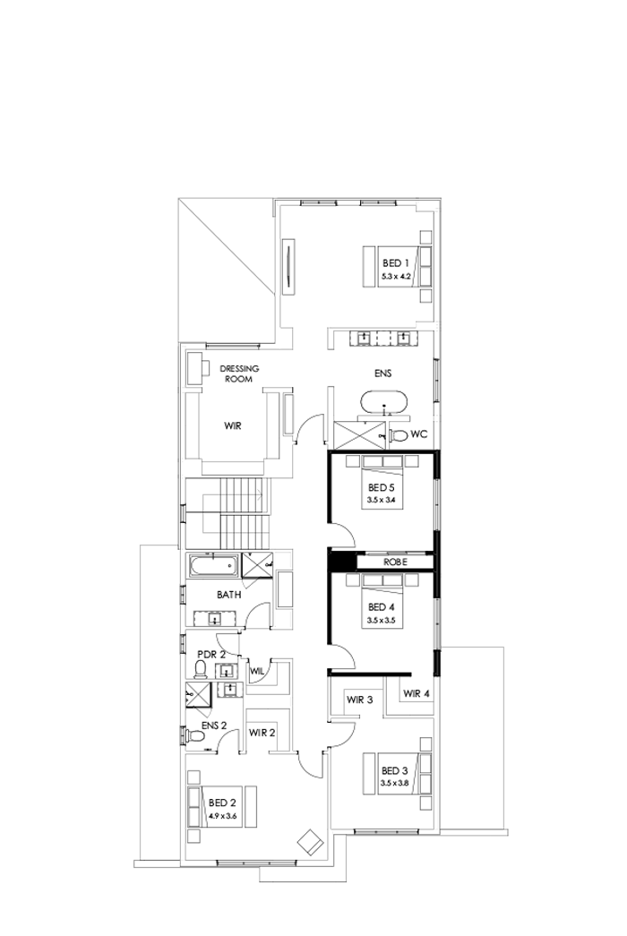 45 First Floor Floorplan (5th bedroom)