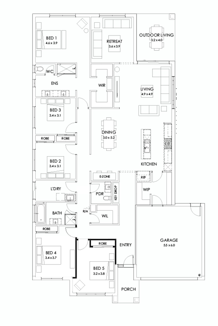 32  Floor Floorplan (5th bedroom)