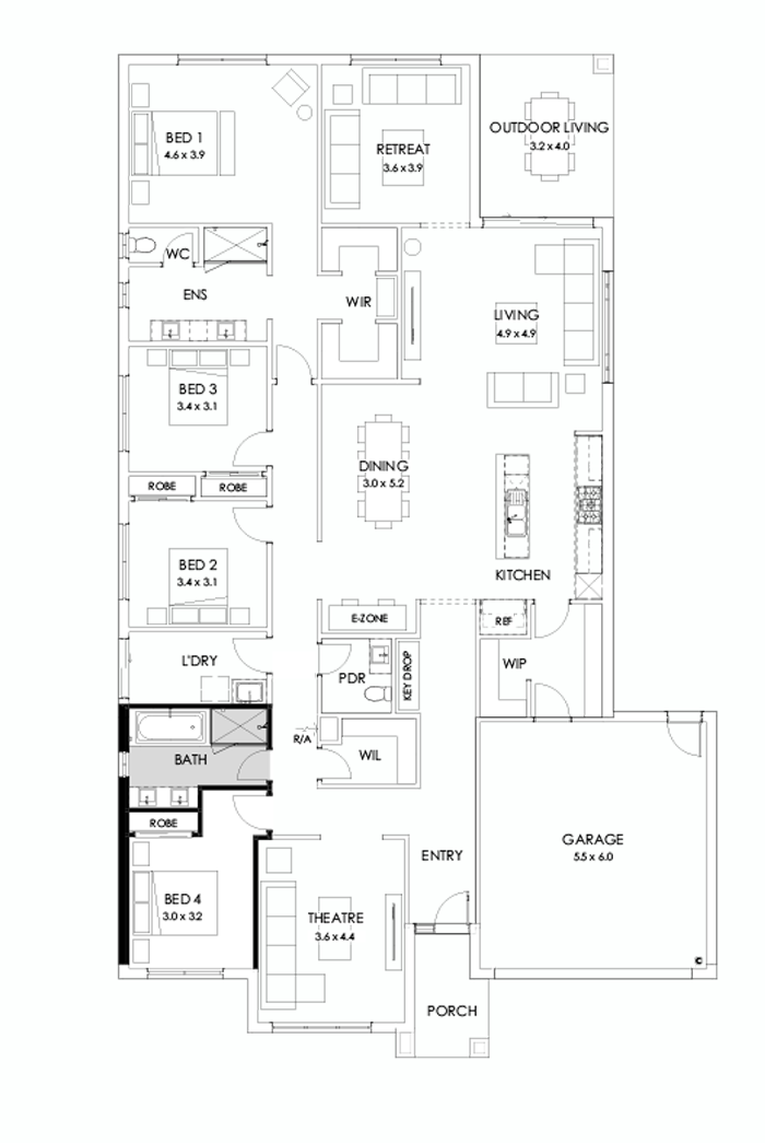 32  Floor Floorplan (Bathroom upgrade)