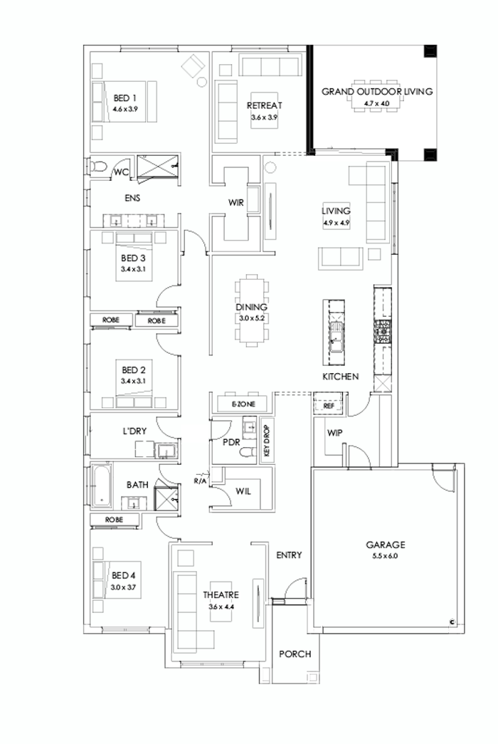 32  Floor Floorplan (Alternate bed 1)