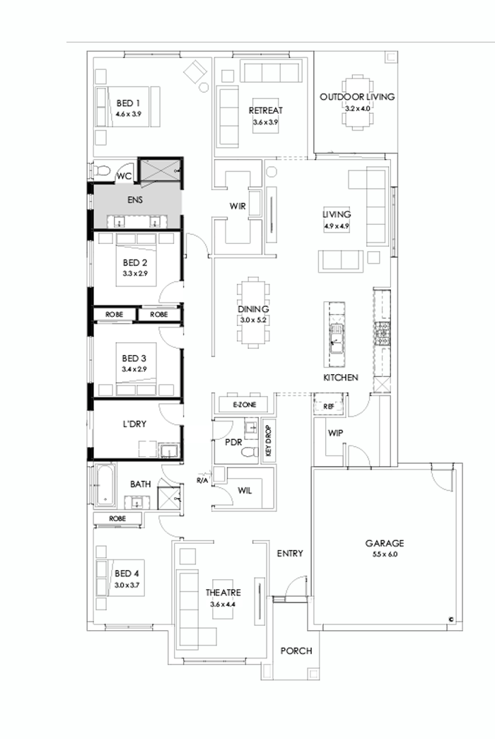 32  Floor Floorplan (Guest bedroom)