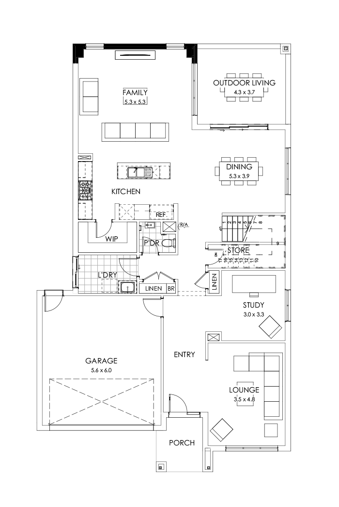 39 Ground Floor Floorplan (Additional ensuite)