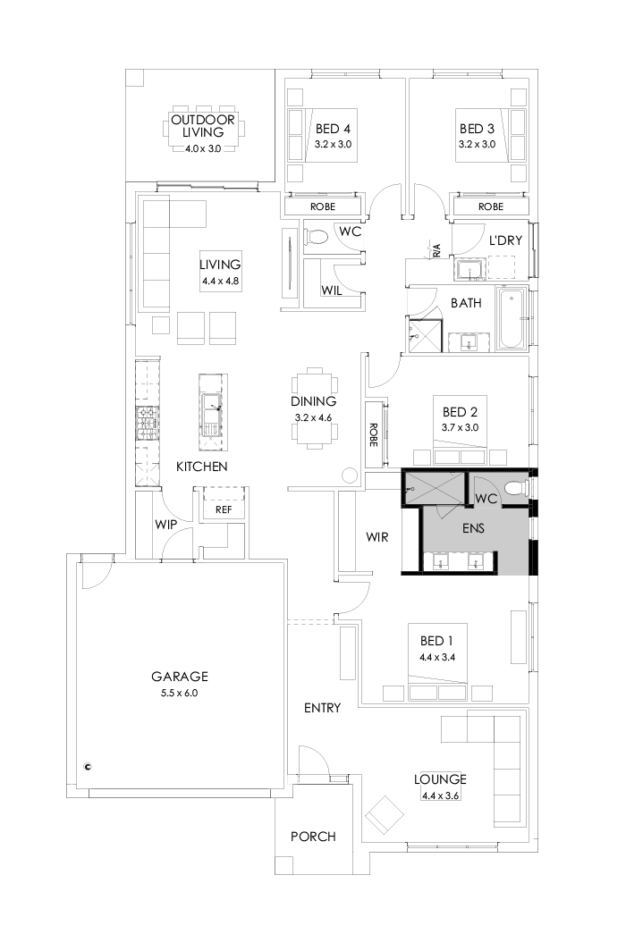 25  Floor Floorplan (Alternate ensuite)