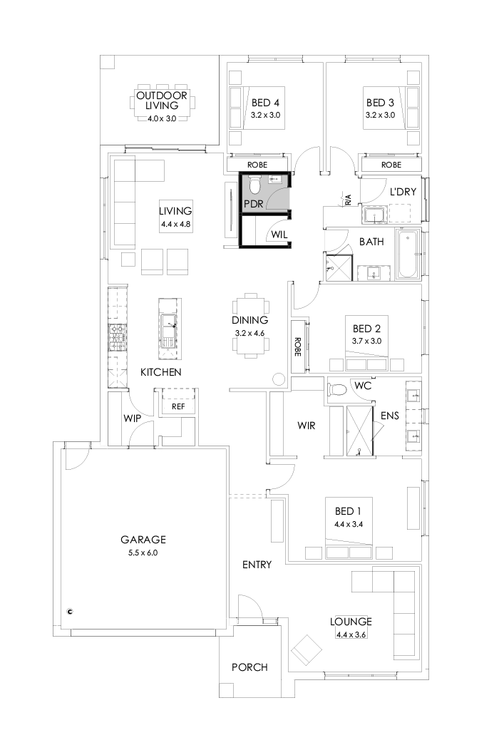 25  Floor Floorplan (Powder room)