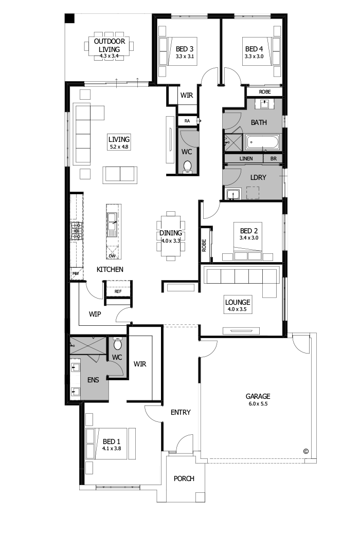 28  Floor Floorplan (Rear flip - Flipped)