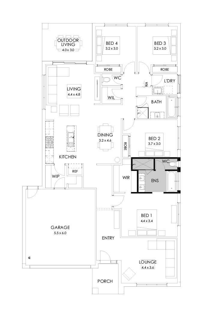 25  Floor Floorplan (Bath to ensuite)