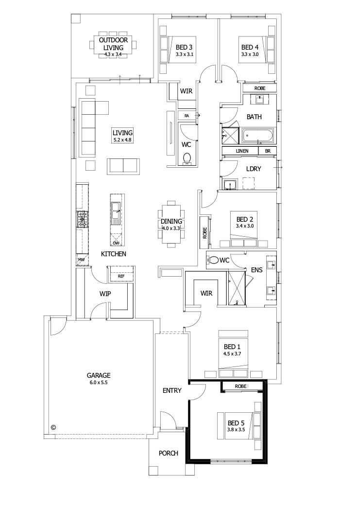 28  Floor Floorplan (5th bedroom)