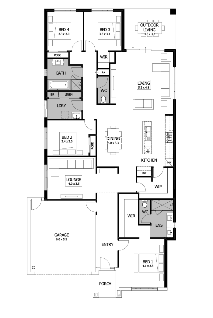 28  Floor Floorplan (Rear flip)