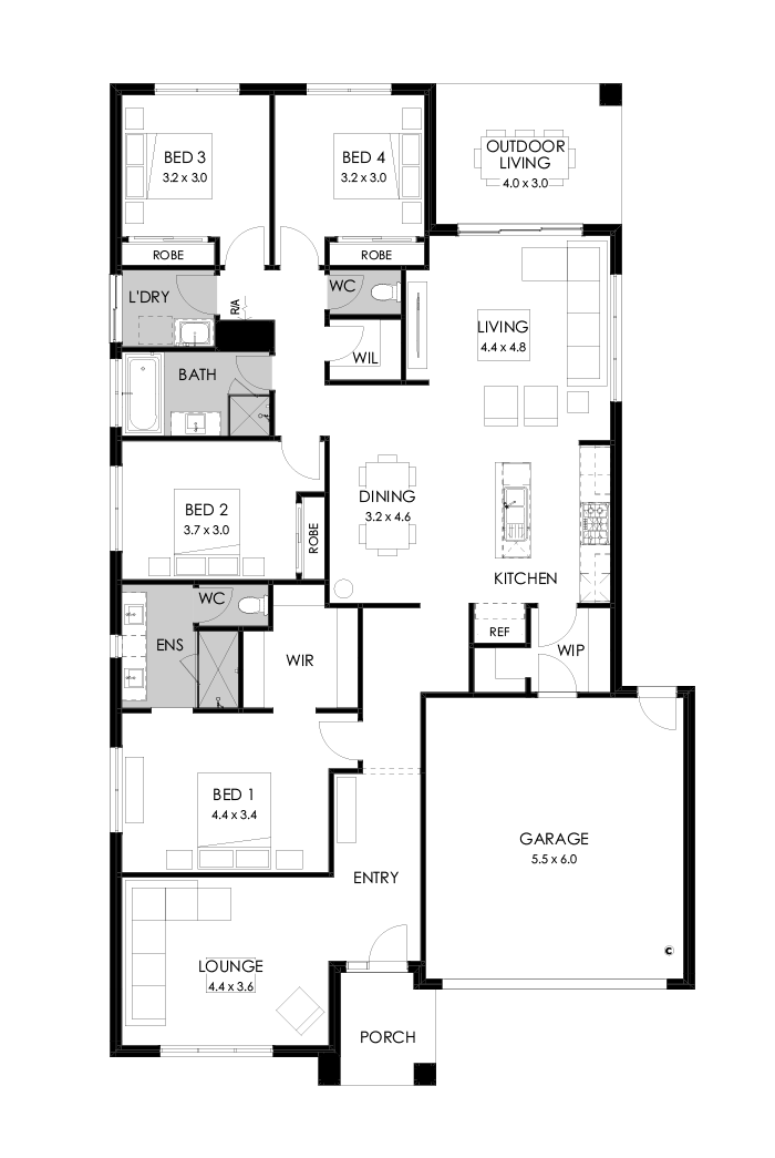 25  Floor Floorplan (Standard - Flipped)