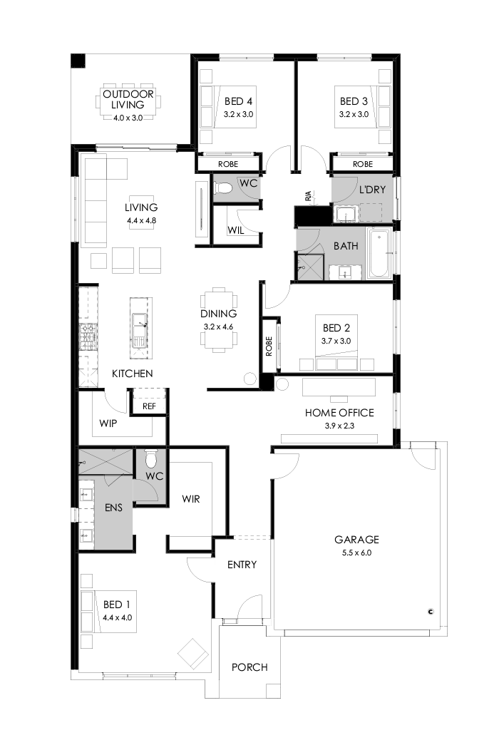 25  Floor Floorplan (Rear flip - Flipped)