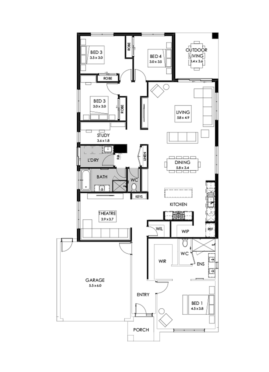 29  Floor Floorplan (Rear flip  - Flipped)