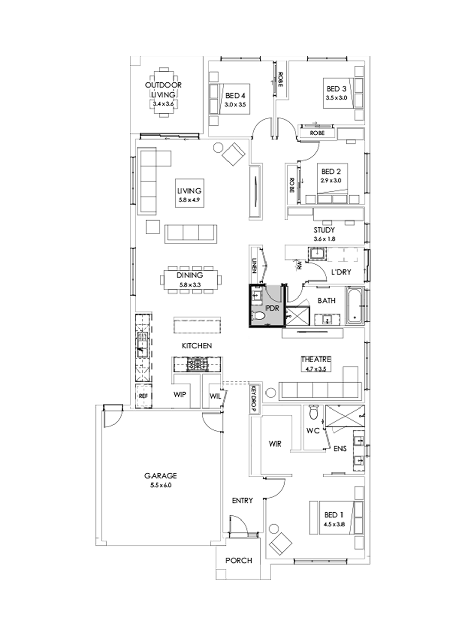 29  Floor Floorplan (Powder room - Flipped)