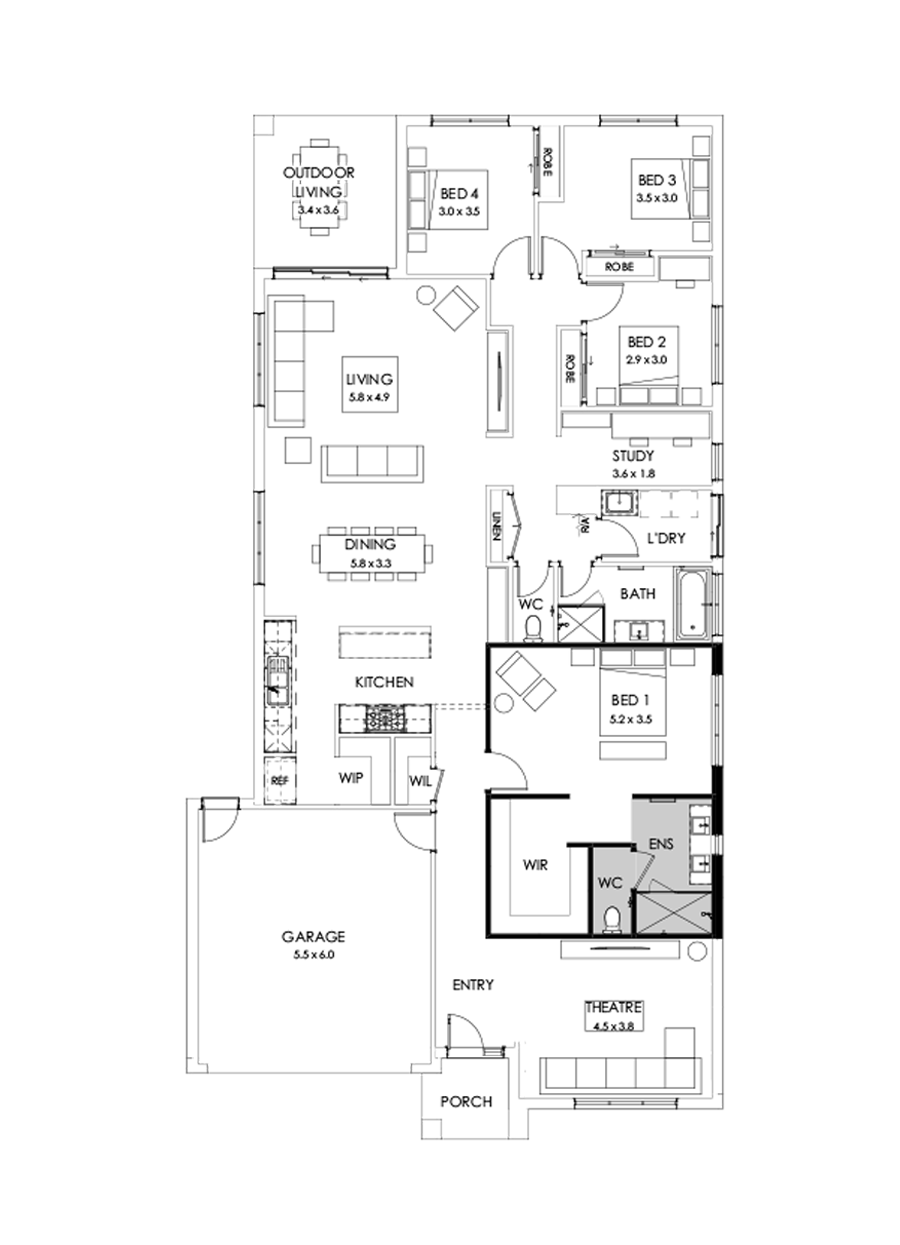29  Floor Floorplan (Alternate theatre  - Flipped)