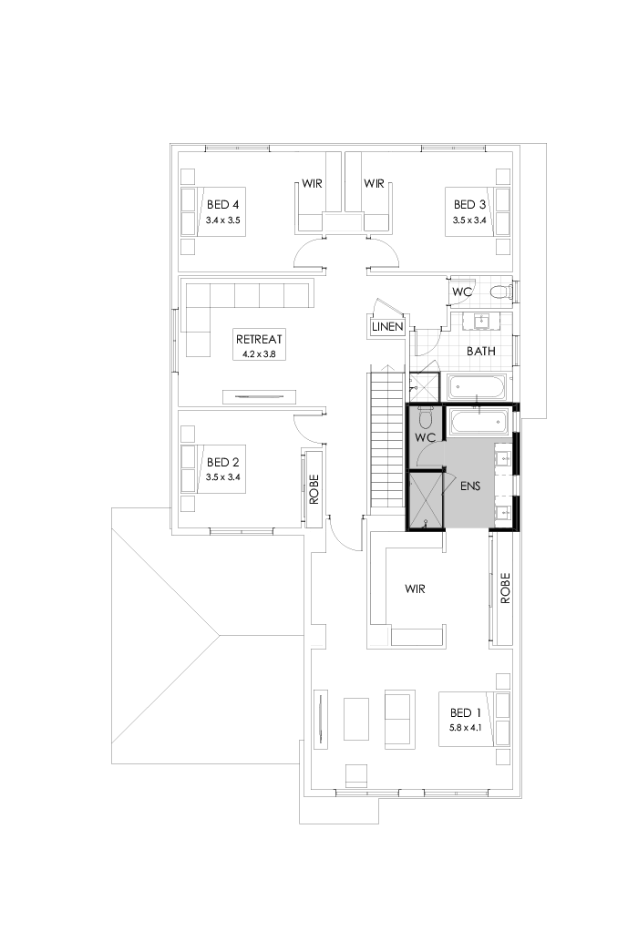 39 First Floor Floorplan (Bath to ensuite)