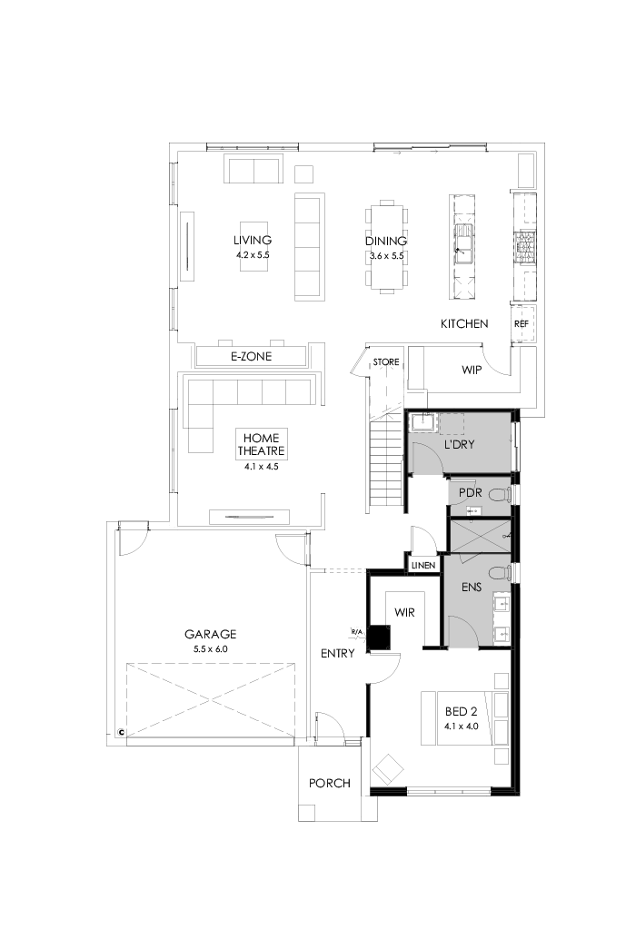 39 Ground Floor Floorplan (Additional bed 1)