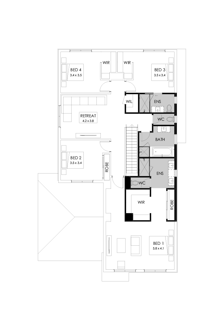 39 First Floor Floorplan (Additional ensuite)