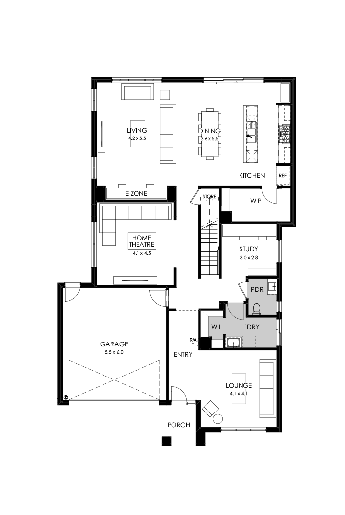 39 Ground Floor Floorplan (Standard)