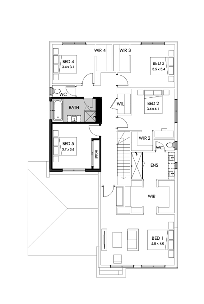 36 First Floor Floorplan (5th bedroom)