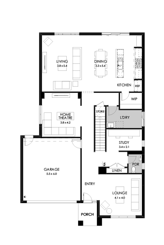 36 Ground Floor Floorplan (Standard)