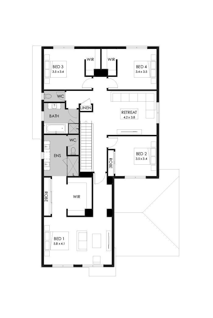 39 First Floor Floorplan (Standard - Flipped)