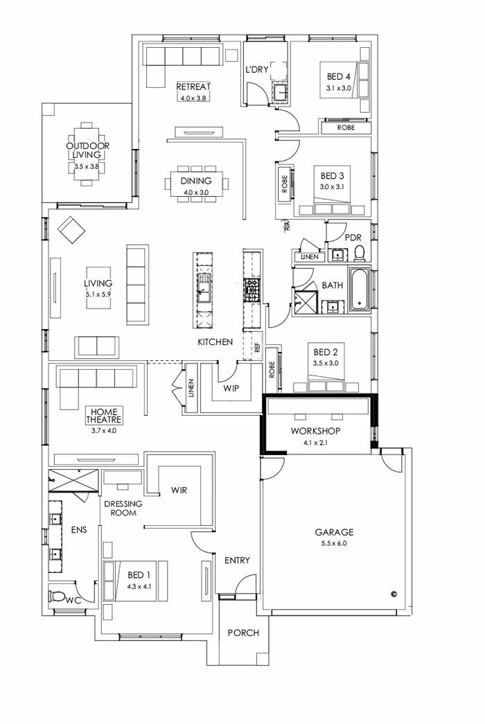 32  Floor Floorplan (Workshop - Flipped)