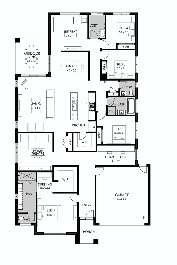 32  Floor Floorplan (Standard - Flipped)