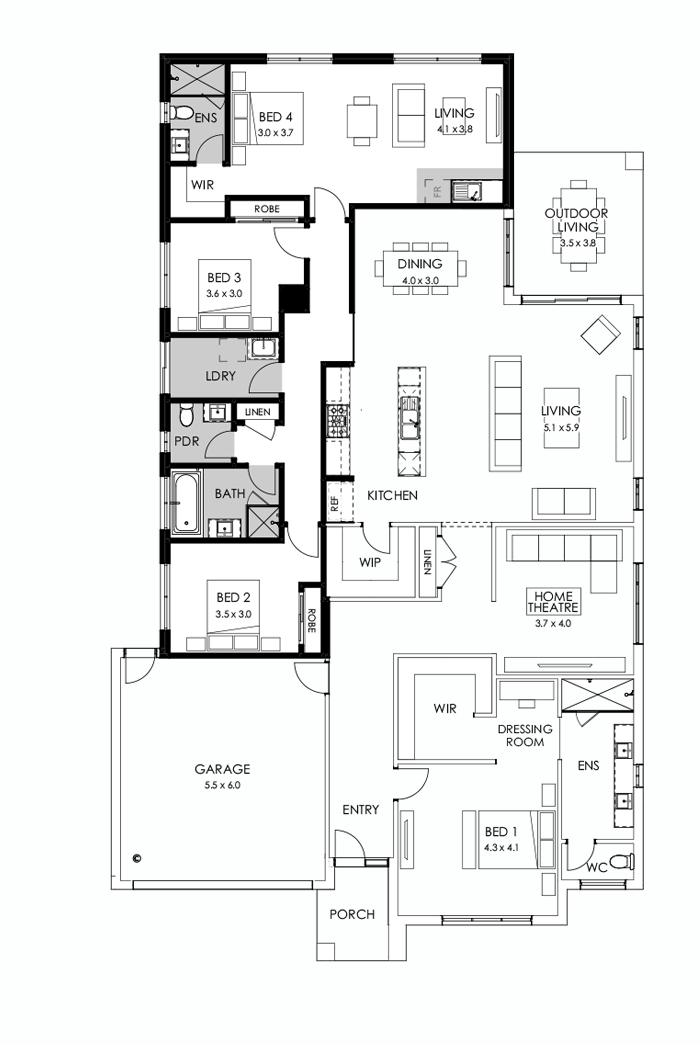 32  Floor Floorplan (Guest wing)