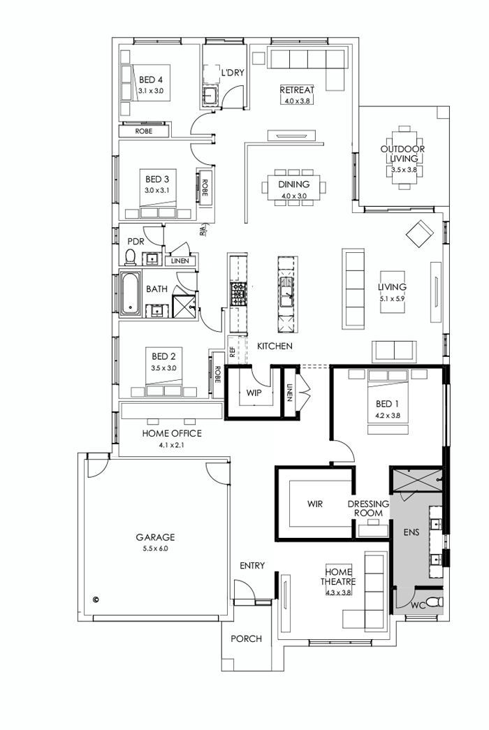 32  Floor Floorplan (Alternate theatre)