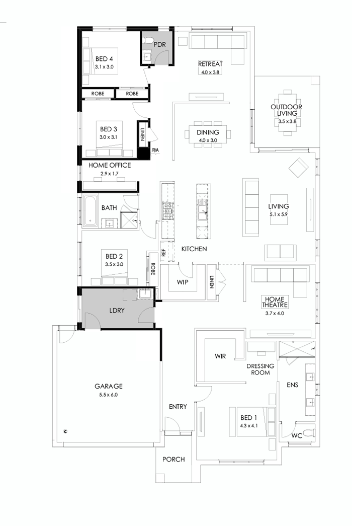 32  Floor Floorplan (Alternate laundry)