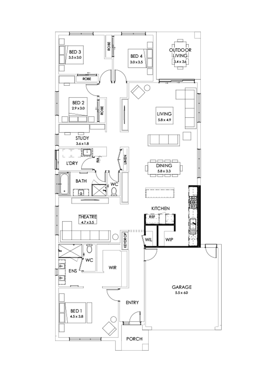 29  Floor Floorplan (Alternate kitchen)