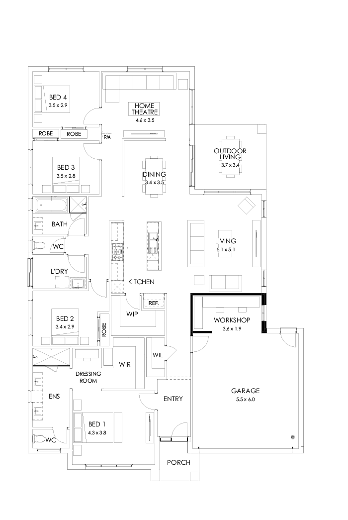28  Floor Floorplan (Workshop - Flipped)