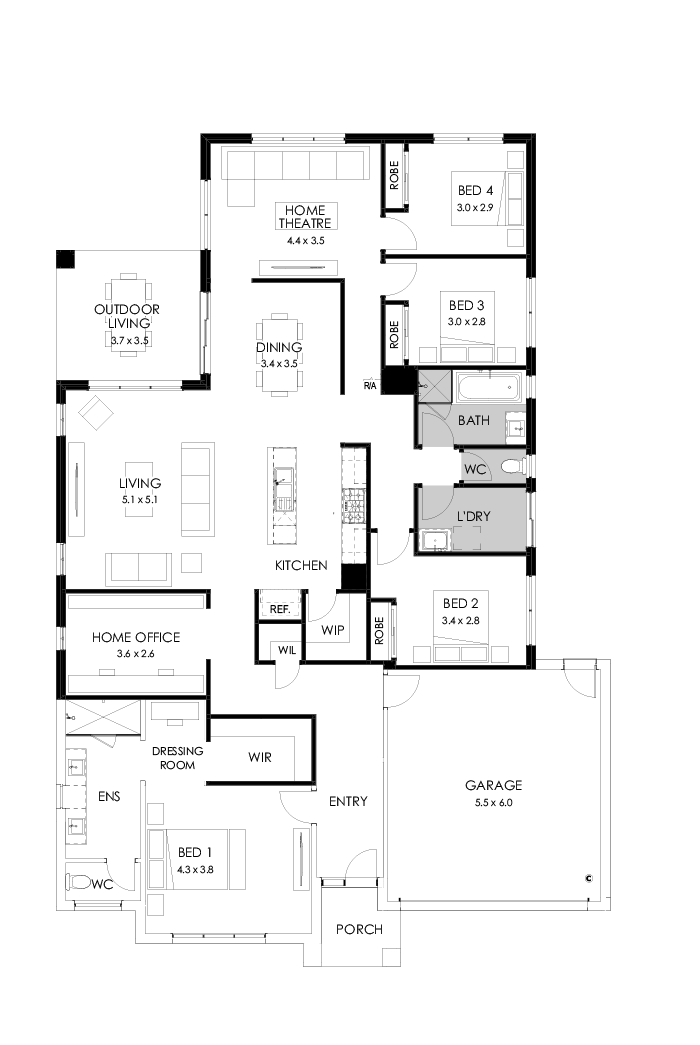 28  Floor Floorplan (Rear flip - Flipped)