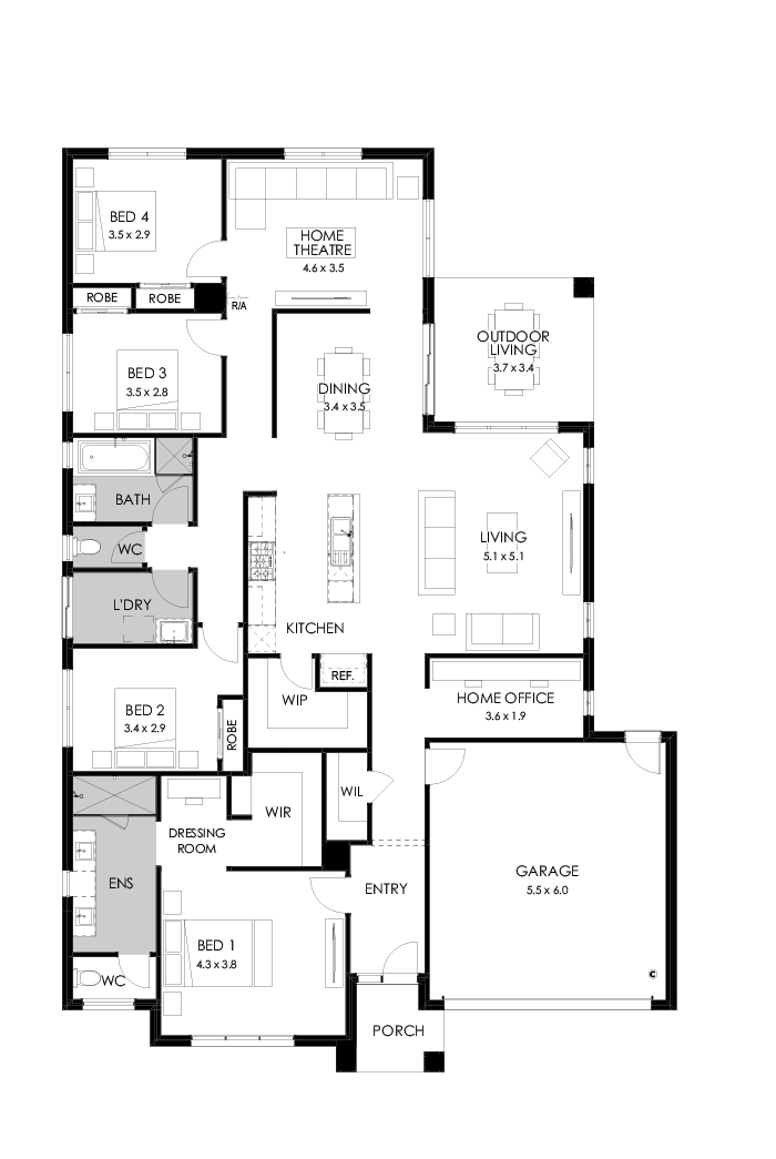 28  Floor Floorplan (Standard - Flipped)