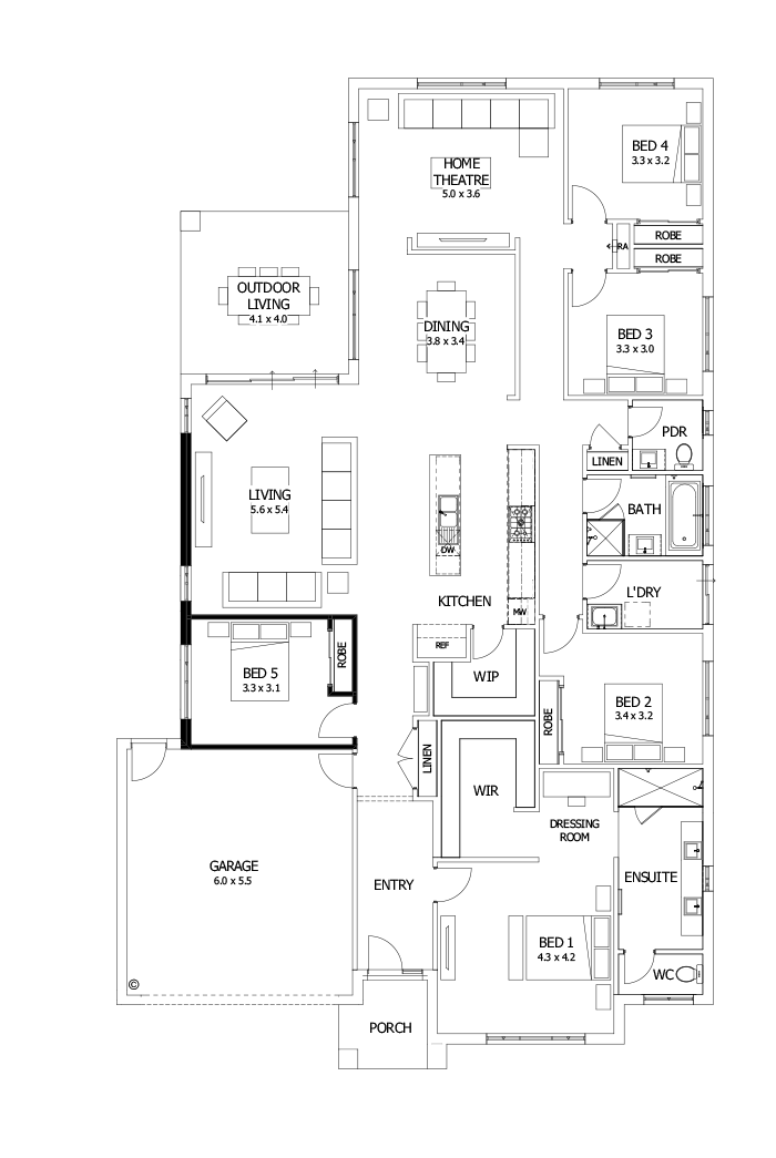 32  Floor Floorplan (5th bedroom)