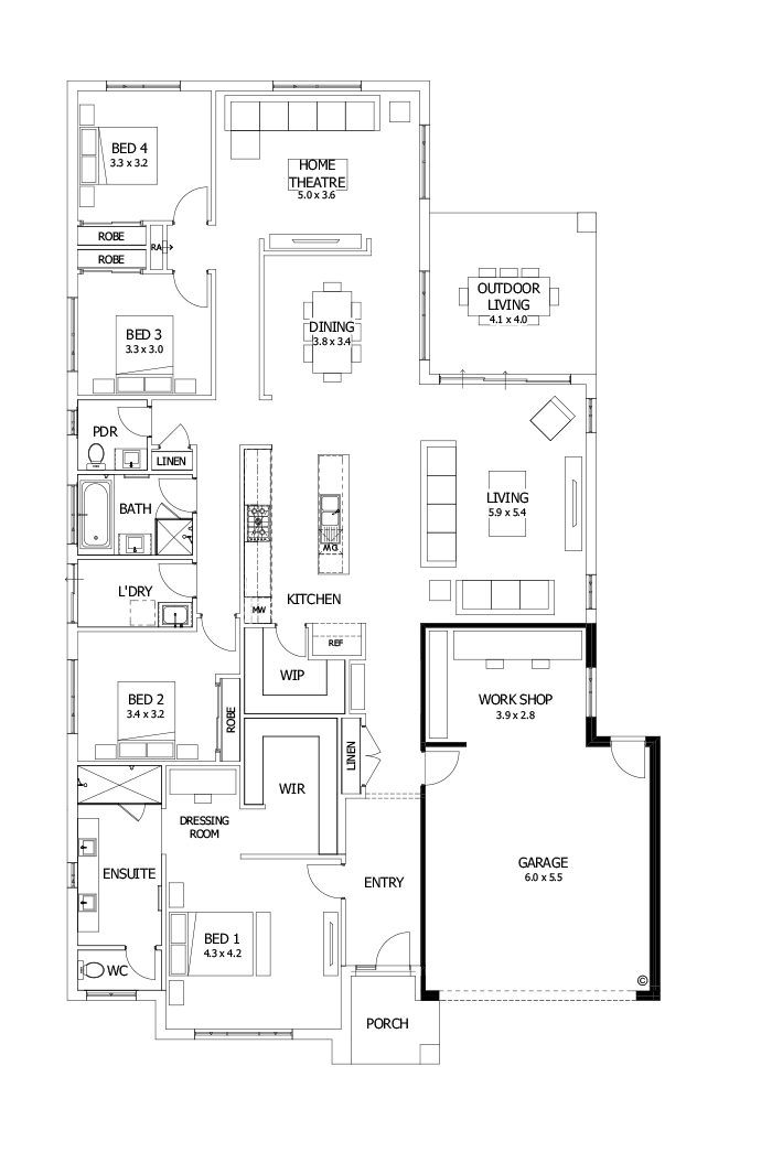 32  Floor Floorplan (Workshop - Flipped)
