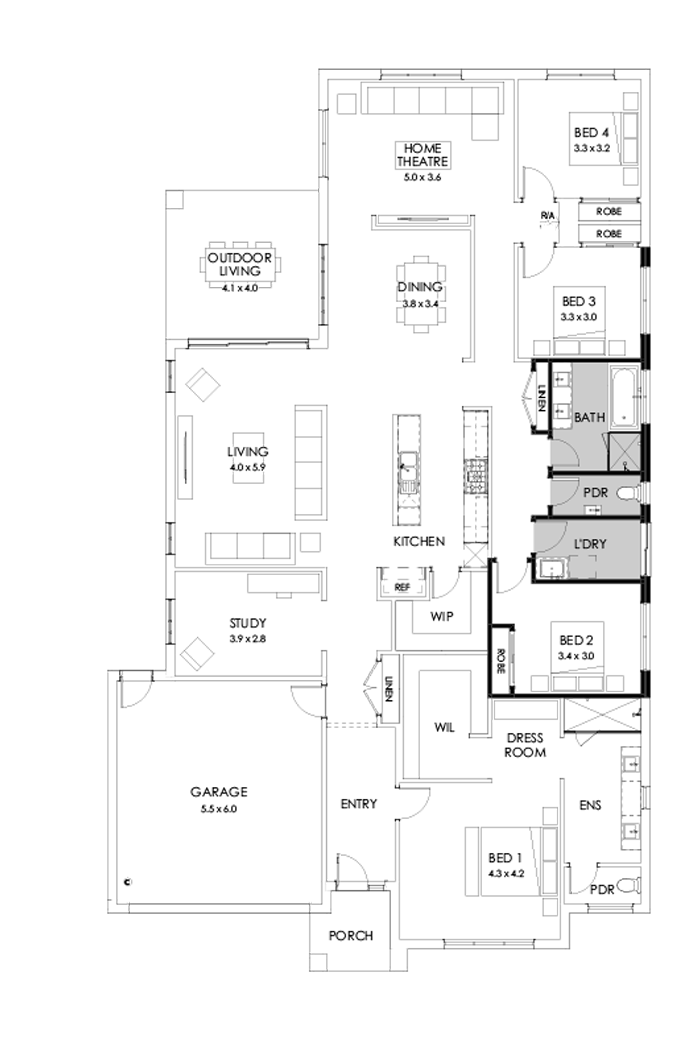 32  Floor Floorplan (Bathroom upgrade)