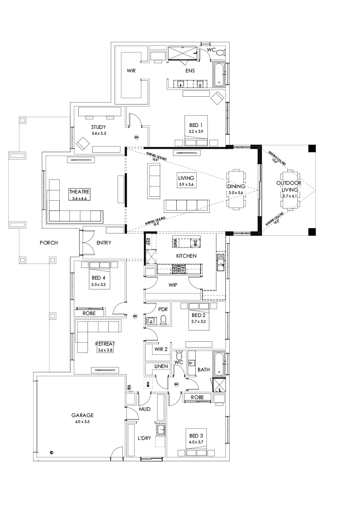42  Floor Floorplan (Alternate laundry)