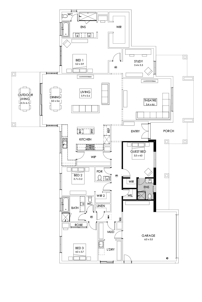 42  Floor Floorplan (Additional ensuite)